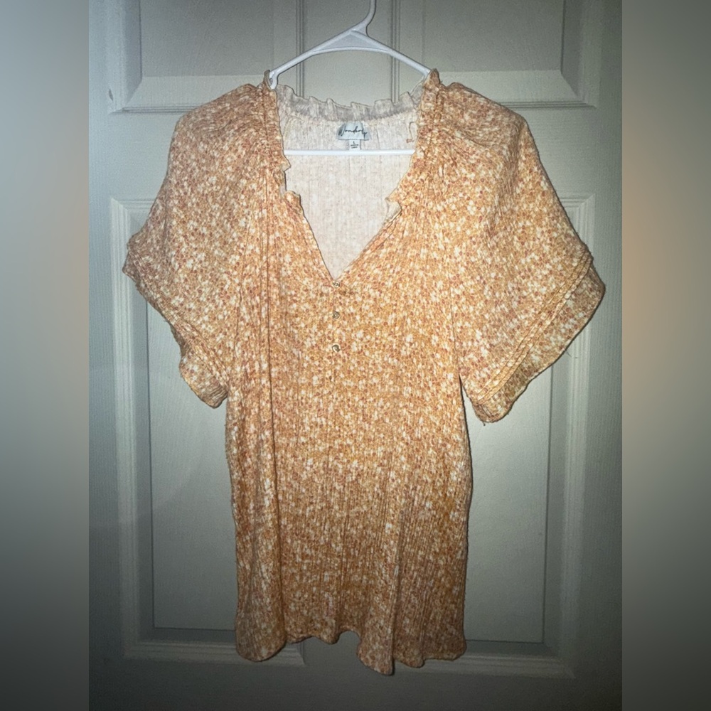 Wonderly Orangish Speckled Blouse